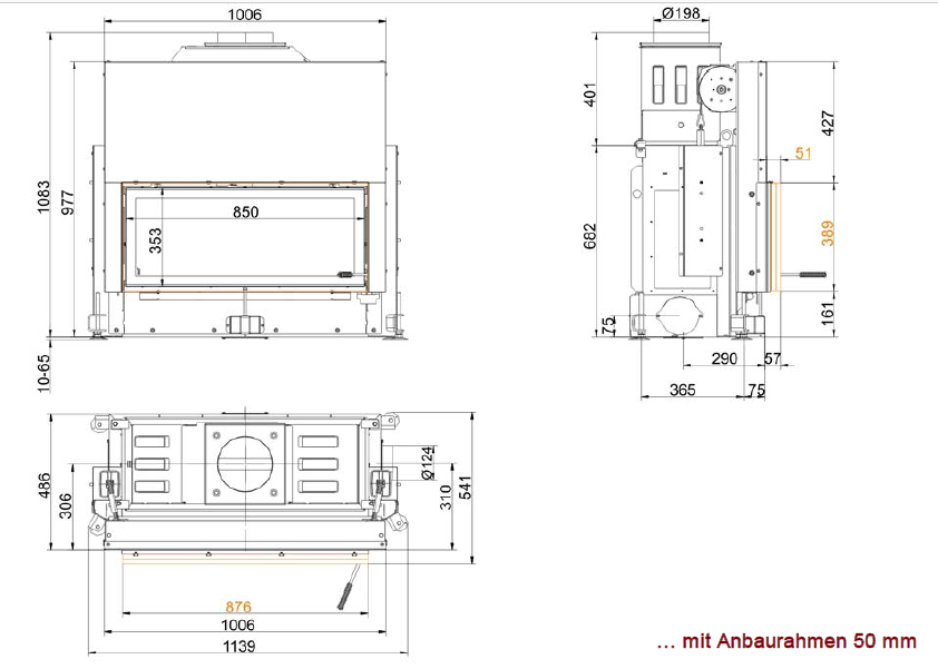 Brunner Architektur-Kamin 38/86 каминная топка - фото 2 - id-p58918253