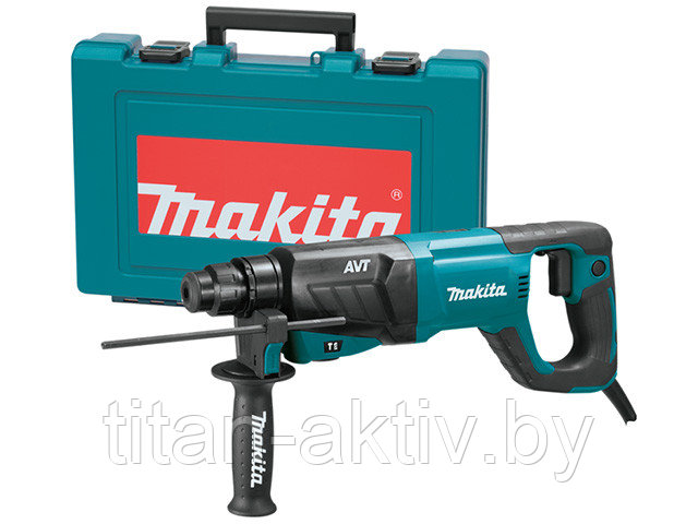 Перфоратор MAKITA HR 2641 в чем. (800 Вт, 2.4 Дж, 3 реж., патрон SDS-plus, вес 3.1 кг)