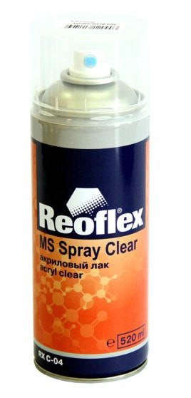 REOFLEX RX C-04/520 Лак акриловый аэрозоль MS Clear Spray прозрачный 520мл