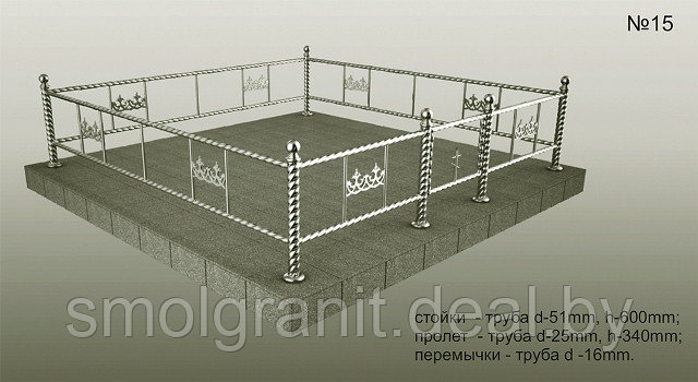 Ограда нержавейка 15 - фото 1 - id-p57343196