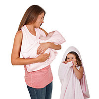 Полотенце-фартук для купания малыша. Полотенце для мамы.