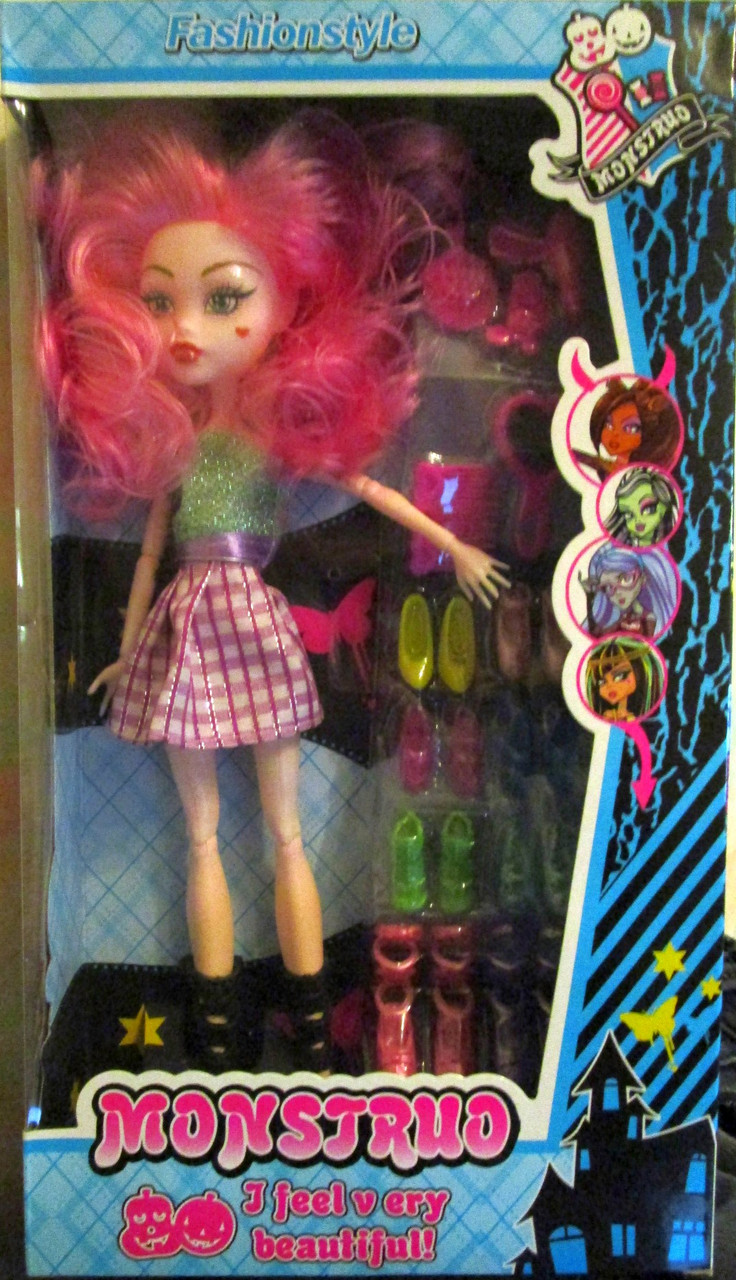 Кукла монстр хай шарнирная с обувью и аксессуарами - фото 2 - id-p8255977