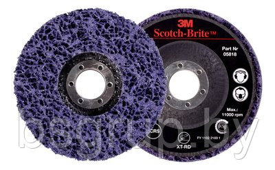 Круг зачистной 115 x 22, Scotch-Brite Clean & Strip Disc, purple XT-DB, 3М, США - фото 1 - id-p59174781