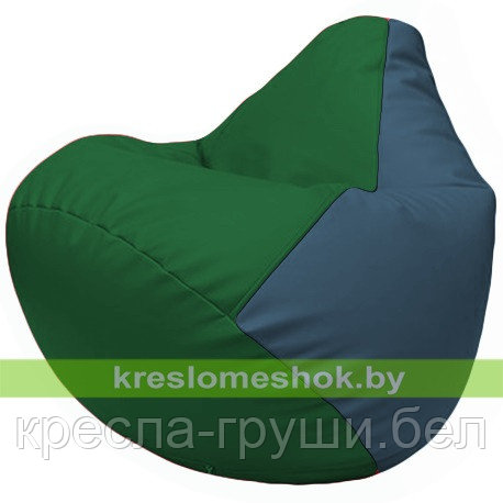 Кресло мешок Груша Г2.3-0103 зелёный и синий