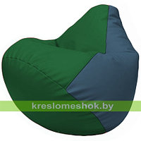 Кресло мешок Груша Г2.3-0103 зелёный и синий