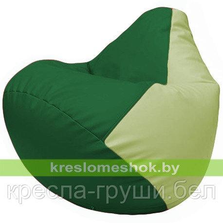 Кресло мешок Груша Г2.3-0104  зелёный и светло-салатовый