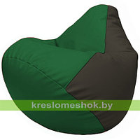 Кресло мешок Груша Г2.3-0116 зелёный и чёрный