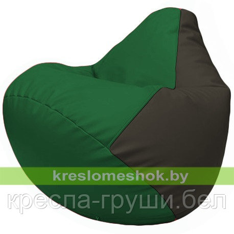 Кресло мешок Груша Г2.3-0116 зелёный и чёрный, фото 2