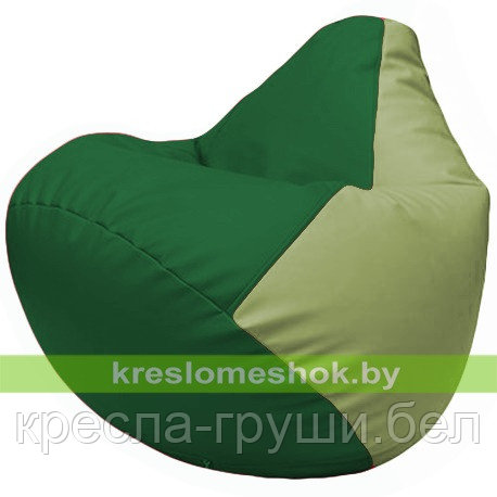 Кресло мешок Груша Г2.3-0119 зелёный и оливковый
