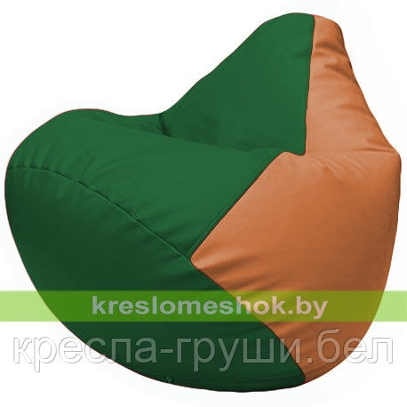 Кресло мешок Груша Г2.3-0120 зелёный и оранжевый