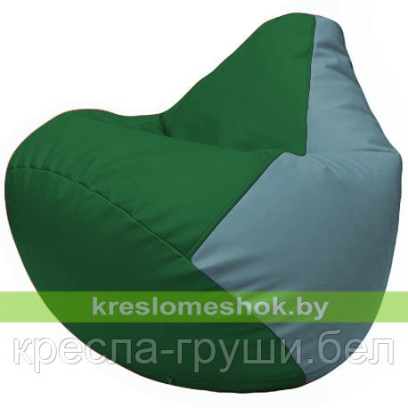 Кресло мешок Груша Г2.3-0136 зелёный и голубой