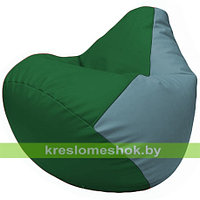 Кресло мешок Груша Г2.3-0136 зелёный и голубой