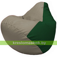 Кресло мешок Груша Г2.3-0201 светло-серый и зелёный