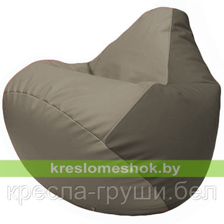 Кресло мешок Груша Г2.3-0217 светло-серый и серый