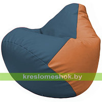 Кресло мешок Груша Г2.3-0320 синий и оранжевый