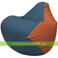 Кресло мешок Груша Г2.3-0323 синий и оранжевый