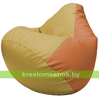 Кресло мешок Груша Г2.3-0820 охра и оранжевый