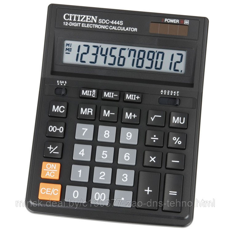 Калькулятор бухгалтерский 12 разрядный CITIZEN SDC 444