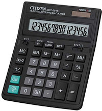 Калькулятор бухгалтерский CITIZEN SDC 664, 16 разр., двойное питание