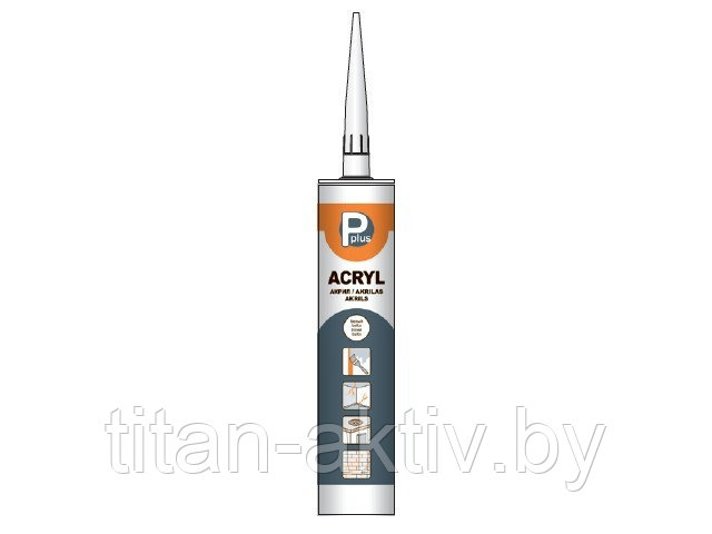 Герметик акриловый P PLUS Acryl (бел.) 280мл