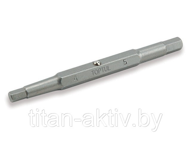 Насадка двухсторонняя шестигр.4mm/5mm 75мм TOPTUL