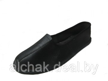 Тапочки (чувяки), кожаные черные, фото 2