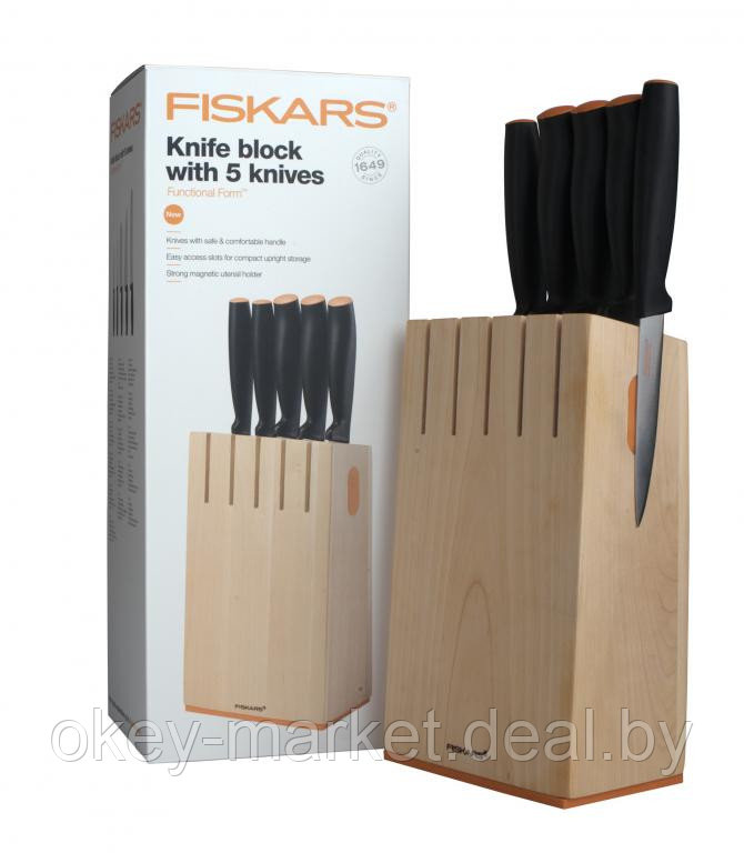 Набор ножей 5 шт. Functional Form Fiskars, фото 2