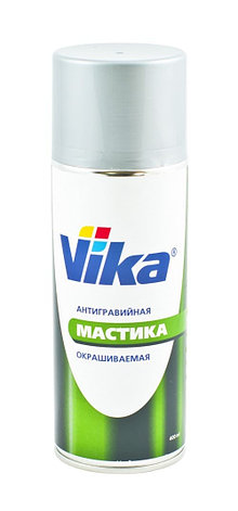 VIKA И586 Аэрозоль мастика антигравийная серая окрашиваемая 520мл, фото 2