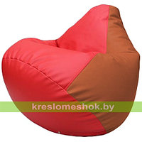 Кресло мешок Груша Г2.3-0923 красный и оранжевый