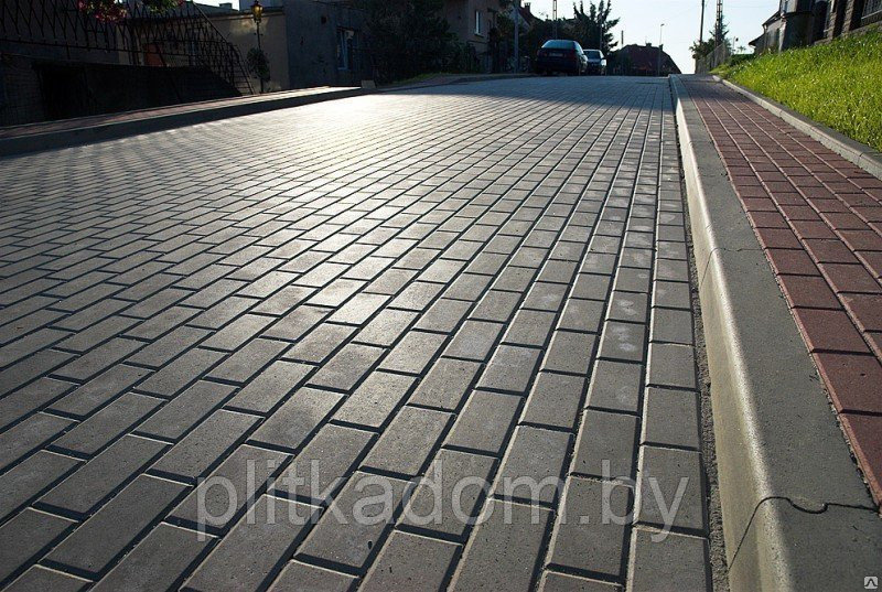 Тротуарная плитка "Кирпич серый"60мм - фото 1 - id-p59224792