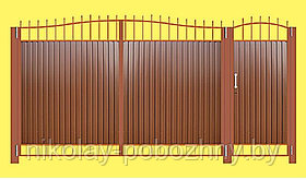 Ворота с калиткой №02