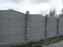 Забор железобетонный из наборных блоков "Булыжник "