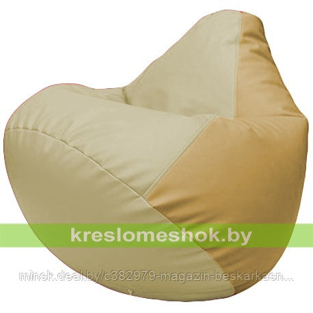 Кресло мешок Груша Г2.3-1013 светло-бежевый и бежевый