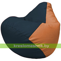 Кресло мешок Груша Г2.3-1520 синий и оранжевый