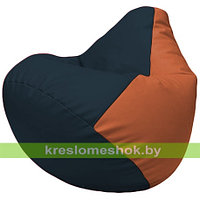 Кресло мешок Груша Г2.3-1523 синий и оранжевый