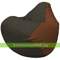 Кресло мешок Груша Г2.3-1607 чёрный и коричневый