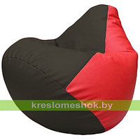 Кресло мешок Груша Г2.3-1609 чёрный и красный