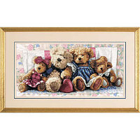 Набор для вышивания крестом  «Семья медвежат» ("A Row of Love")