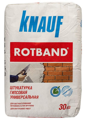 Универсальная гипсовая штукатурка KNAUF ROTBAND (Кнауф Ротбанд), 30 кг, РБ, фото 2