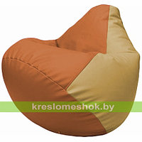 Кресло мешок Груша Г2.3-2013 оранжевый и бежевый