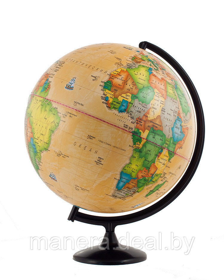 Глобус политический диаметр 42 см РЕТРО с ПОДСВЕТКОЙ - фото 1 - id-p59251998