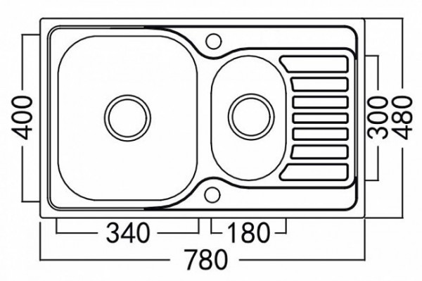 Мойка кухонная из нержавеющей ZorG INOX-PVD SZR-780-2-480 GRAFIT - фото 2 - id-p59267039