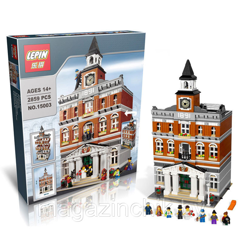 Конструктор Ратуша Town Hall 2101, 2859 дет., 8 минифигурок, аналог LEGO Creator 10224 - фото 2 - id-p59331454