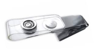 Клипса металлическая с прозрачным ремешком 100 шт./упак.