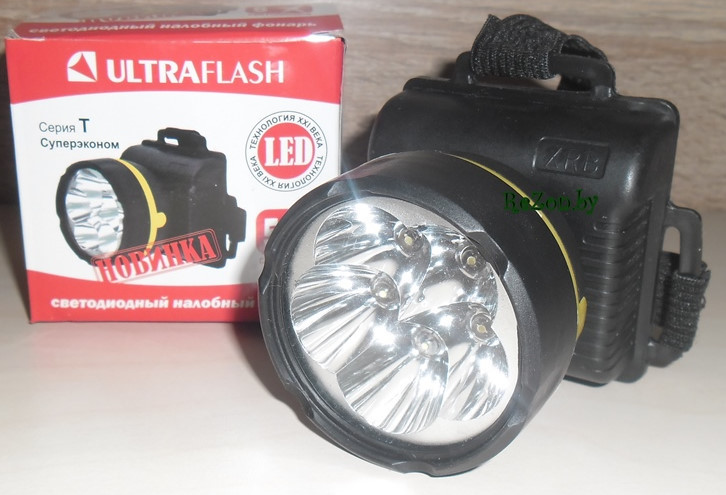 Светодиодный налобный фонарь Ultraflash 909LED5 - фото 1 - id-p59376059