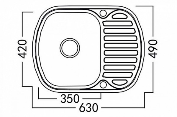 Мойка кухонная из нержавеющей стали ZorG INOX-PVD SZR-630-490 GRAFIT - фото 2 - id-p59267042