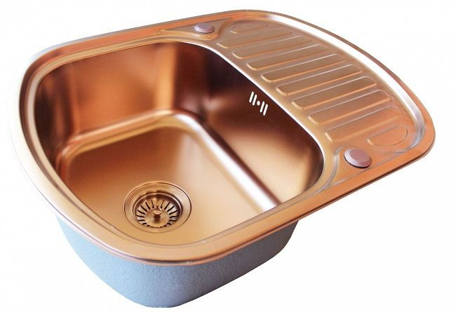 Мойка кухонная из нержавеющей стали ZorG INOX-PVD SZR-630-490 COPPER