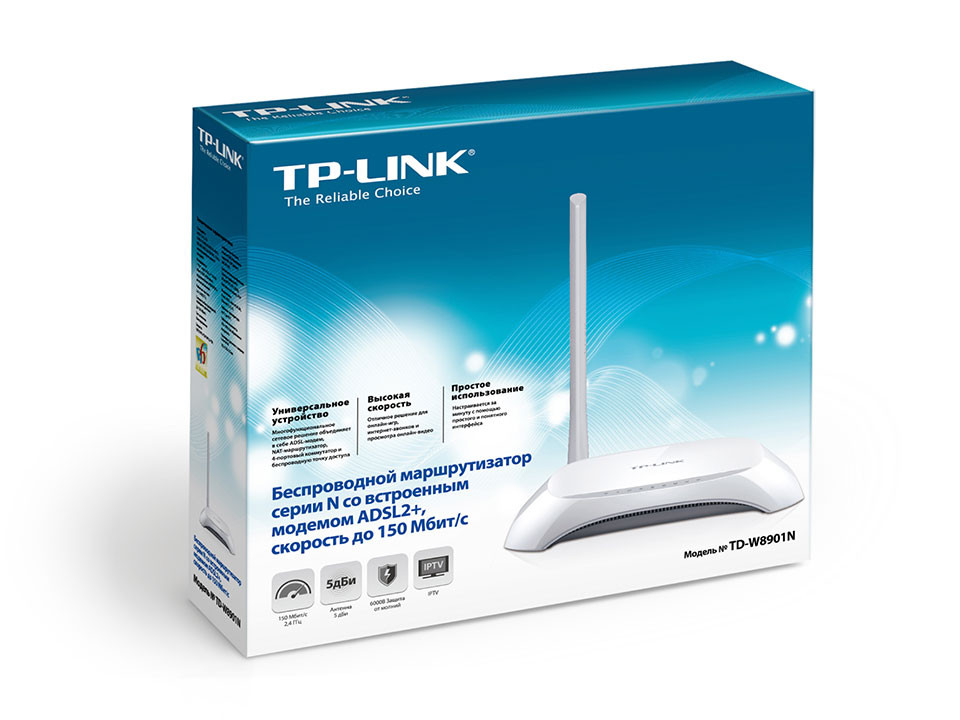 Wi-Fi роутер с ADSL2+ модемом TP-Link TD-W8901N - фото 6 - id-p59558016