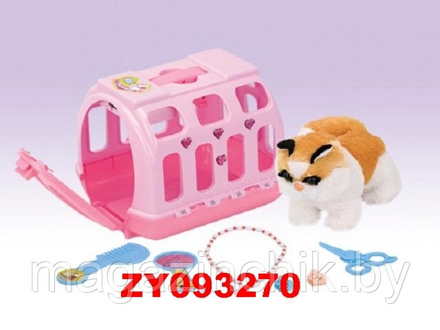 Набор 181 Маленький питомец Собачка в розовой сумке-переноске и аксессуары - фото 1 - id-p59558550