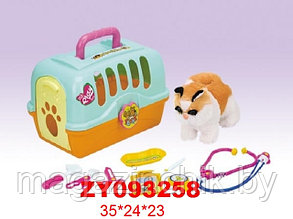 Набор 156 Маленький питомец Собачка в сумке-переноске + набор ветеринара